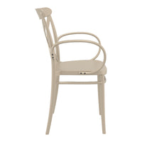 Compamia Cross XL Resin Outdoor Chair Black/Dark Gray/Taupe/Olive Green/White - Set of 2