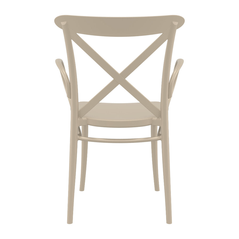 Compamia Cross XL Resin Outdoor Chair Black/Dark Gray/Taupe/Olive Green/White - Set of 2