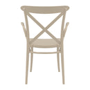 Compamia Cross XL Resin Outdoor Chair Black/Dark Gray/Taupe/Olive Green/White - Set of 2