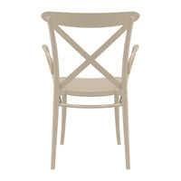 Compamia Cross XL Resin Outdoor Chair Black/Dark Gray/Taupe/Olive Green/White - Set of 2