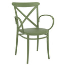 Compamia Cross XL Resin Outdoor Chair Black/Dark Gray/Taupe/Olive Green/White - Set of 2