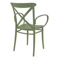 Compamia Cross XL Resin Outdoor Chair Black/Dark Gray/Taupe/Olive Green/White - Set of 2