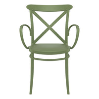 Compamia Cross XL Resin Outdoor Chair Black/Dark Gray/Taupe/Olive Green/White - Set of 2