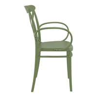 Compamia Cross XL Resin Outdoor Chair Black/Dark Gray/Taupe/Olive Green/White - Set of 2