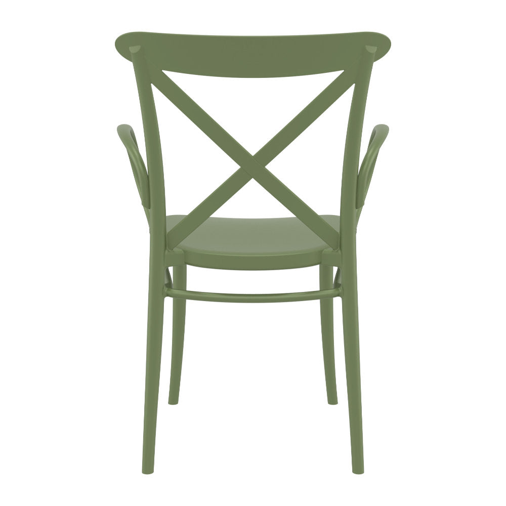 Compamia Cross XL Resin Outdoor Chair Black/Dark Gray/Taupe/Olive Green/White - Set of 2