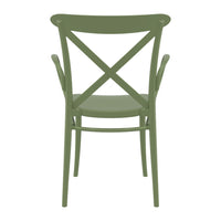 Compamia Cross XL Resin Outdoor Chair Black/Dark Gray/Taupe/Olive Green/White - Set of 2