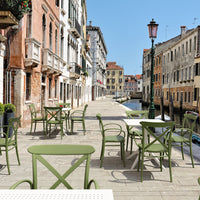Compamia Cross XL Resin Outdoor Chair Black/Dark Gray/Taupe/Olive Green/White - Set of 2