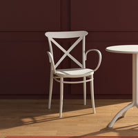 Compamia Cross XL Resin Outdoor Chair Black/Dark Gray/Taupe/Olive Green/White - Set of 2