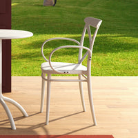 Compamia Cross XL Resin Outdoor Chair Black/Dark Gray/Taupe/Olive Green/White - Set of 2
