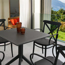 Compamia Cross XL Patio Dining Set with 4 Chairs Black/Dark Gray/Taupe/White/Olive Green