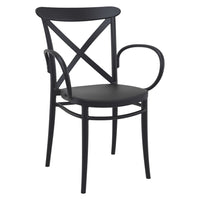 Compamia Cross XL Patio Dining Set with 4 Chairs Black/Dark Gray/Taupe/White/Olive Green