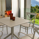 Compamia Cross XL Patio Dining Set with 4 Chairs Black/Dark Gray/Taupe/White/Olive Green
