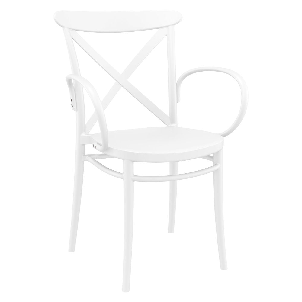 Compamia Cross XL Patio Dining Set with 4 Chairs Black/Dark Gray/Taupe/White/Olive Green
