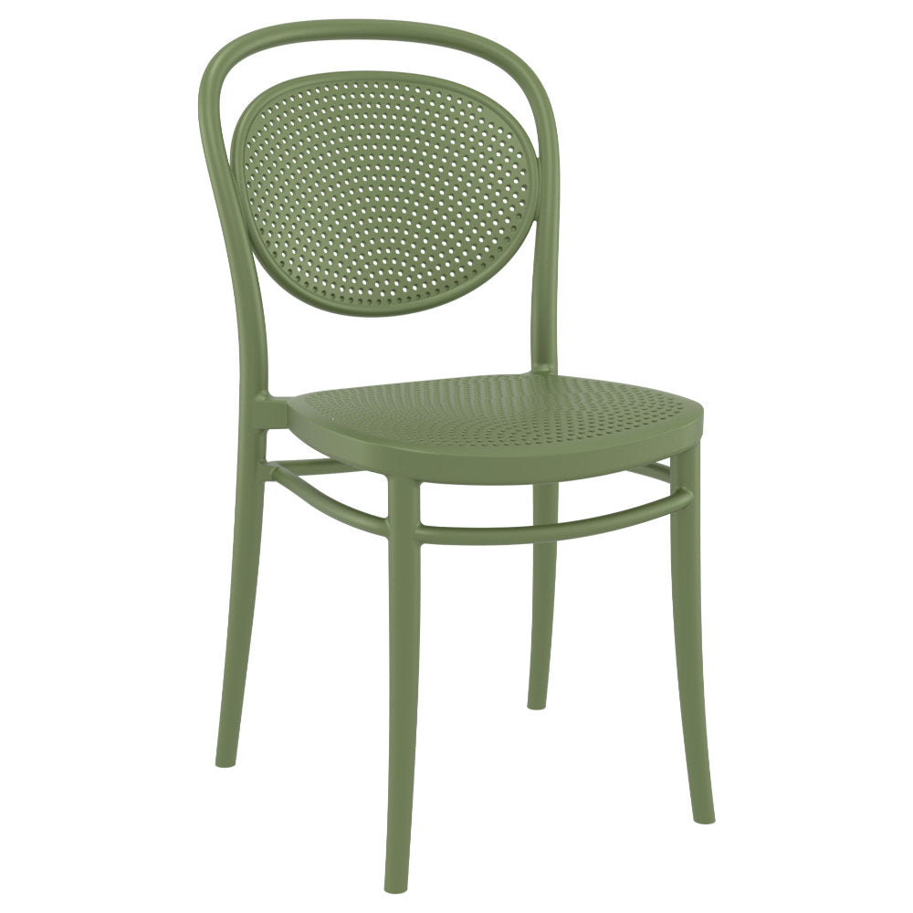 Compamia Marcel Resin Outdoor Chair Black/Dark Gray/Taupe/Olive Green/White - Set of 2