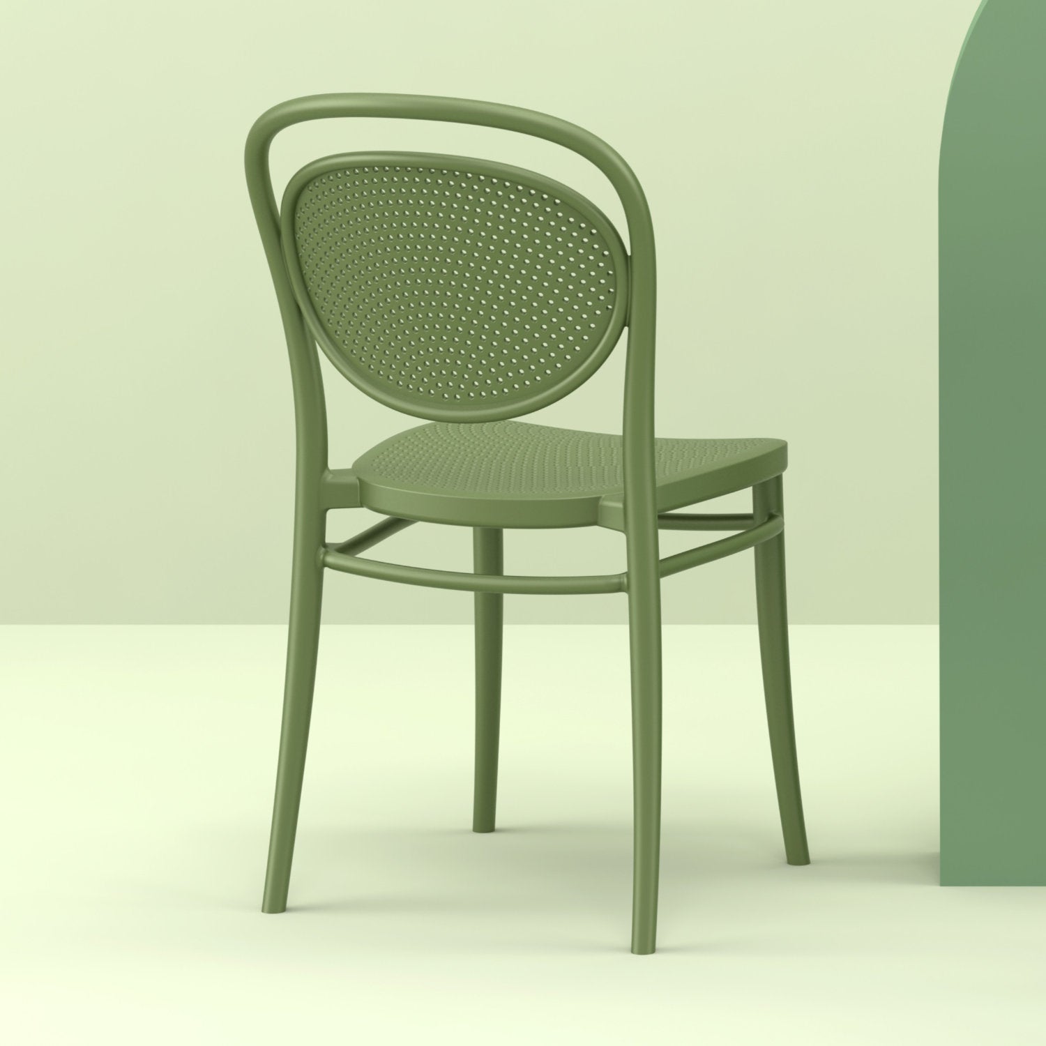 Compamia Marcel Resin Outdoor Chair Black/Dark Gray/Taupe/Olive Green/White - Set of 2