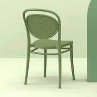 Compamia Marcel Resin Outdoor Chair Black/Dark Gray/Taupe/Olive Green/White - Set of 2