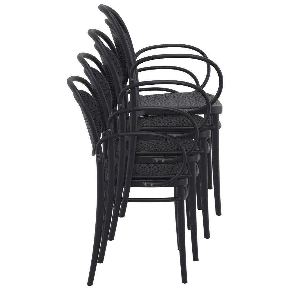 Compamia Marcel XL Resin Outdoor Chair Black/Dark Gray/Taupe/Olive Green/White - Set of 2