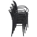 Compamia Marcel XL Resin Outdoor Chair Black/Dark Gray/Taupe/Olive Green/White - Set of 2
