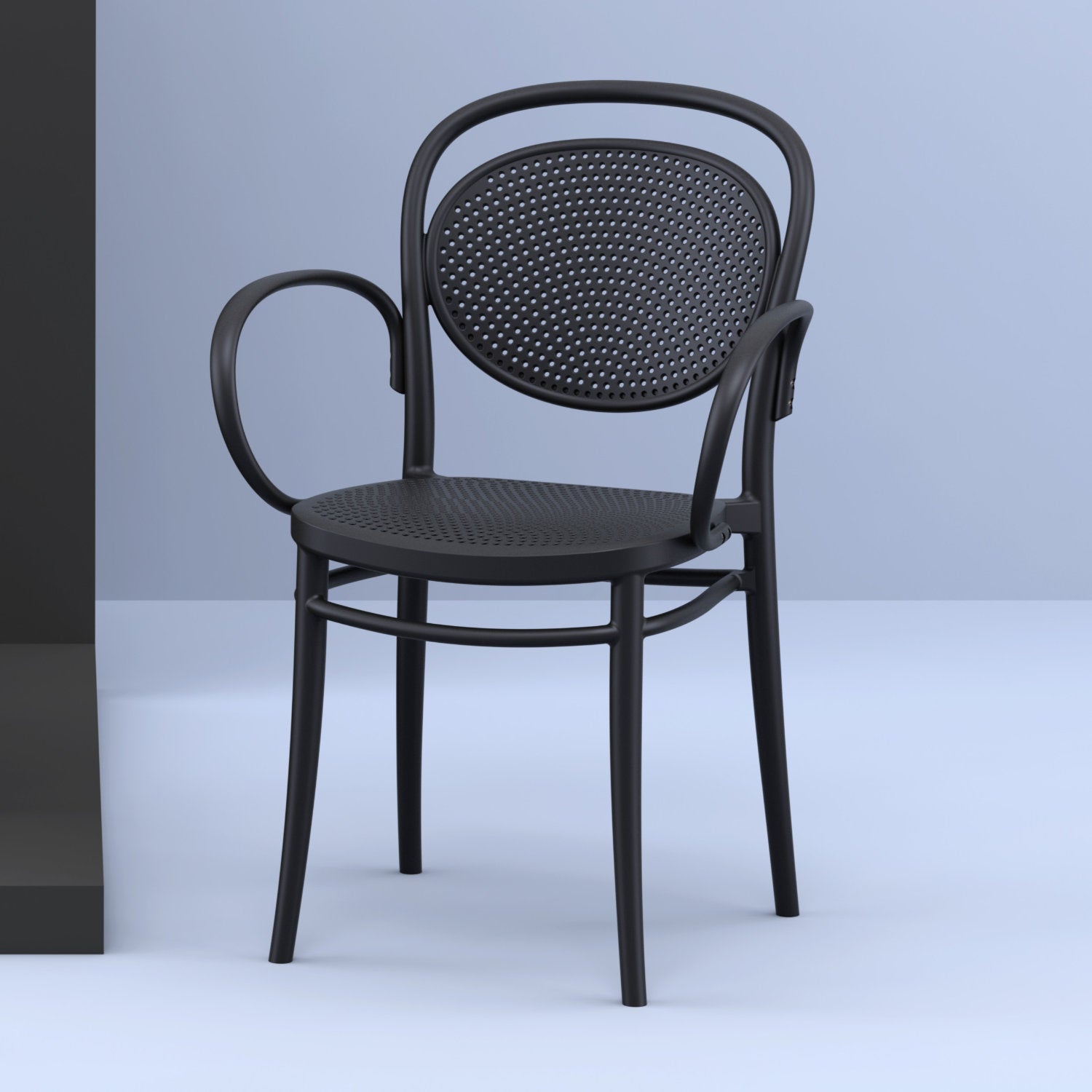 Compamia Marcel XL Resin Outdoor Chair Black/Dark Gray/Taupe/Olive Green/White - Set of 2