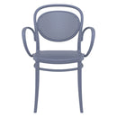 Compamia Marcel XL Resin Outdoor Chair Black/Dark Gray/Taupe/Olive Green/White - Set of 2