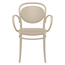 Compamia Marcel XL Resin Outdoor Chair Black/Dark Gray/Taupe/Olive Green/White - Set of 2