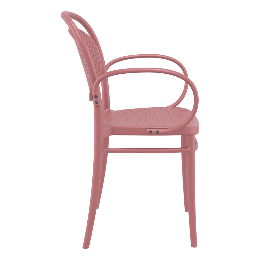 Compamia Marcel XL Resin Outdoor Arm Chair Marsala - Set of 2