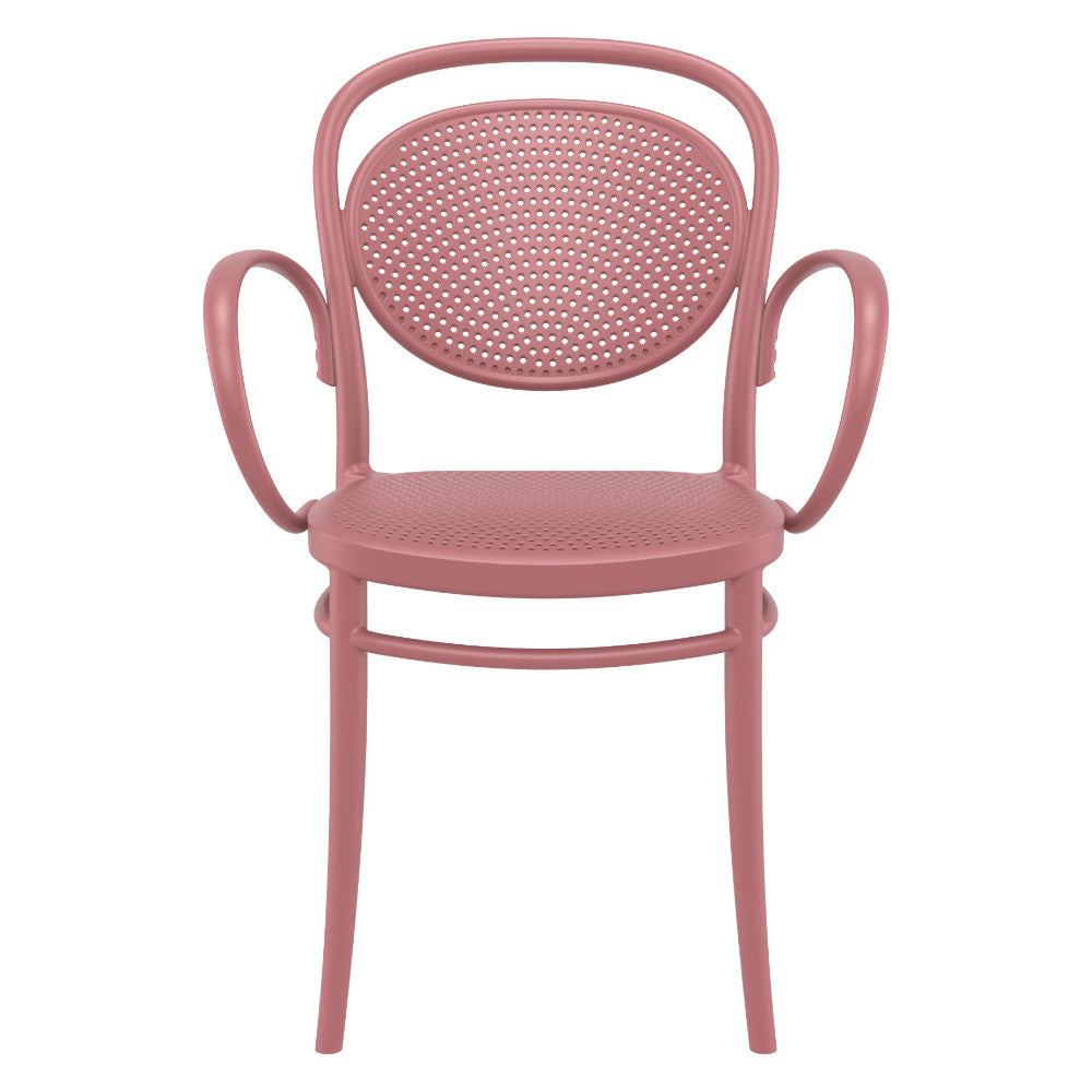 Compamia Marcel XL Resin Outdoor Arm Chair Marsala - Set of 2
