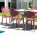 Compamia Marcel XL Resin Outdoor Arm Chair Marsala - Set of 2