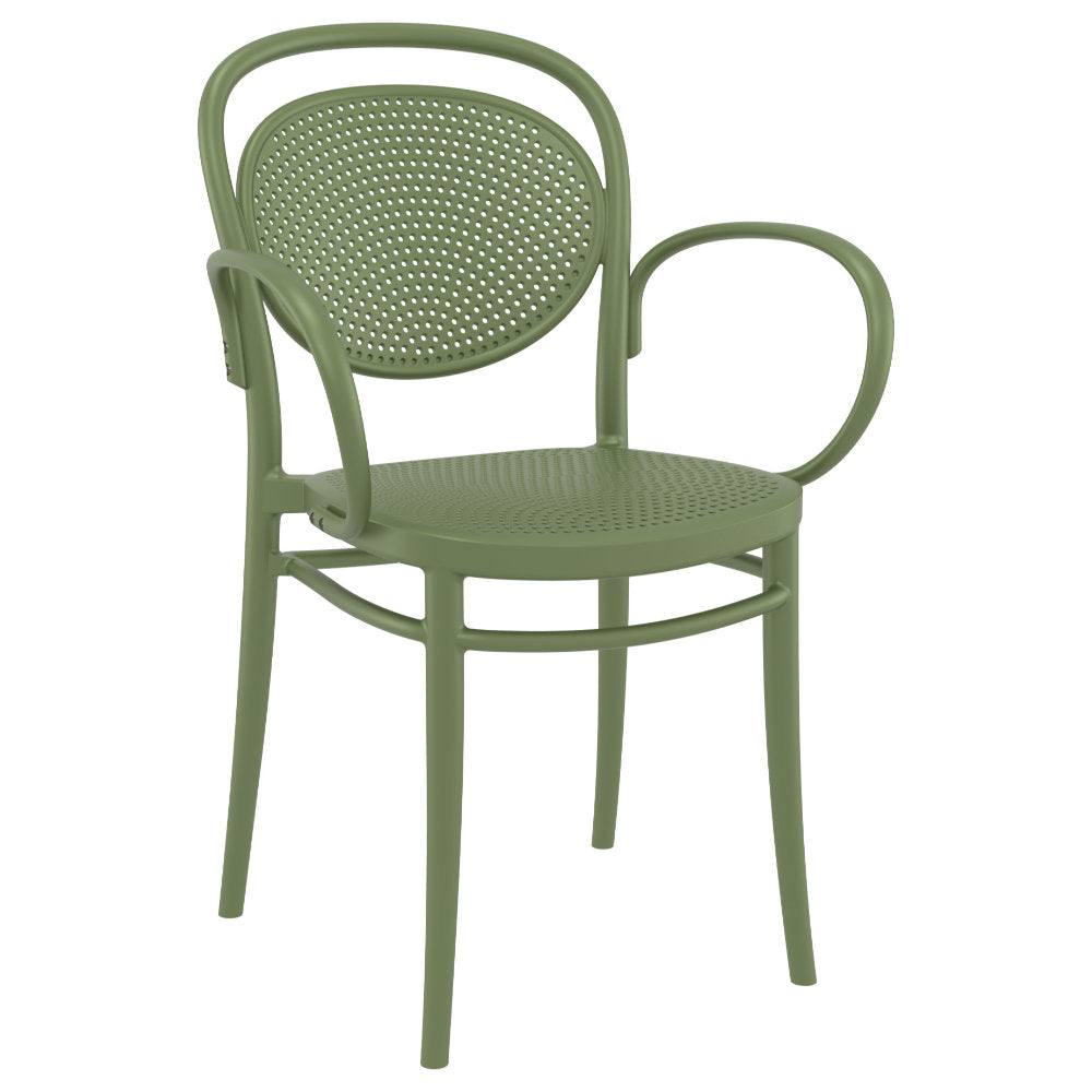 Compamia Marcel XL Resin Outdoor Chair Black/Dark Gray/Taupe/Olive Green/White - Set of 2