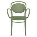 Compamia Marcel XL Resin Outdoor Chair Black/Dark Gray/Taupe/Olive Green/White - Set of 2