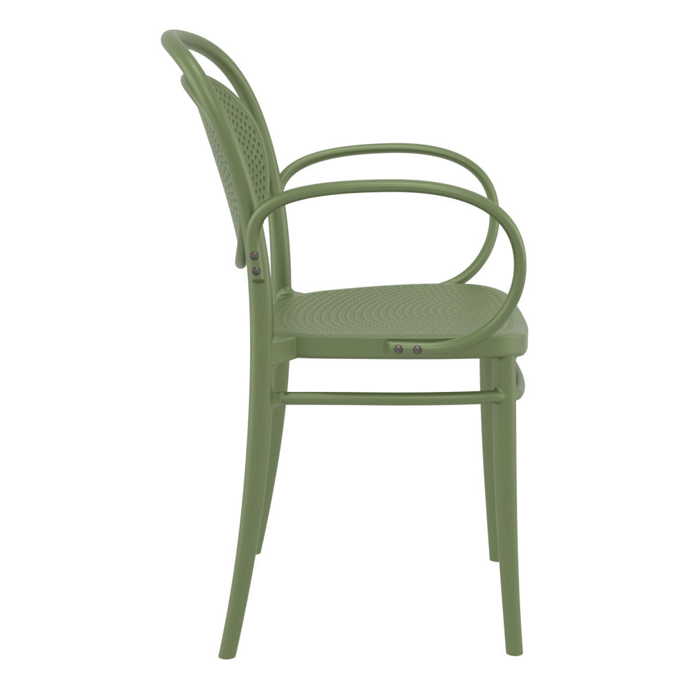 Compamia Marcel XL Resin Outdoor Chair Black/Dark Gray/Taupe/Olive Green/White - Set of 2
