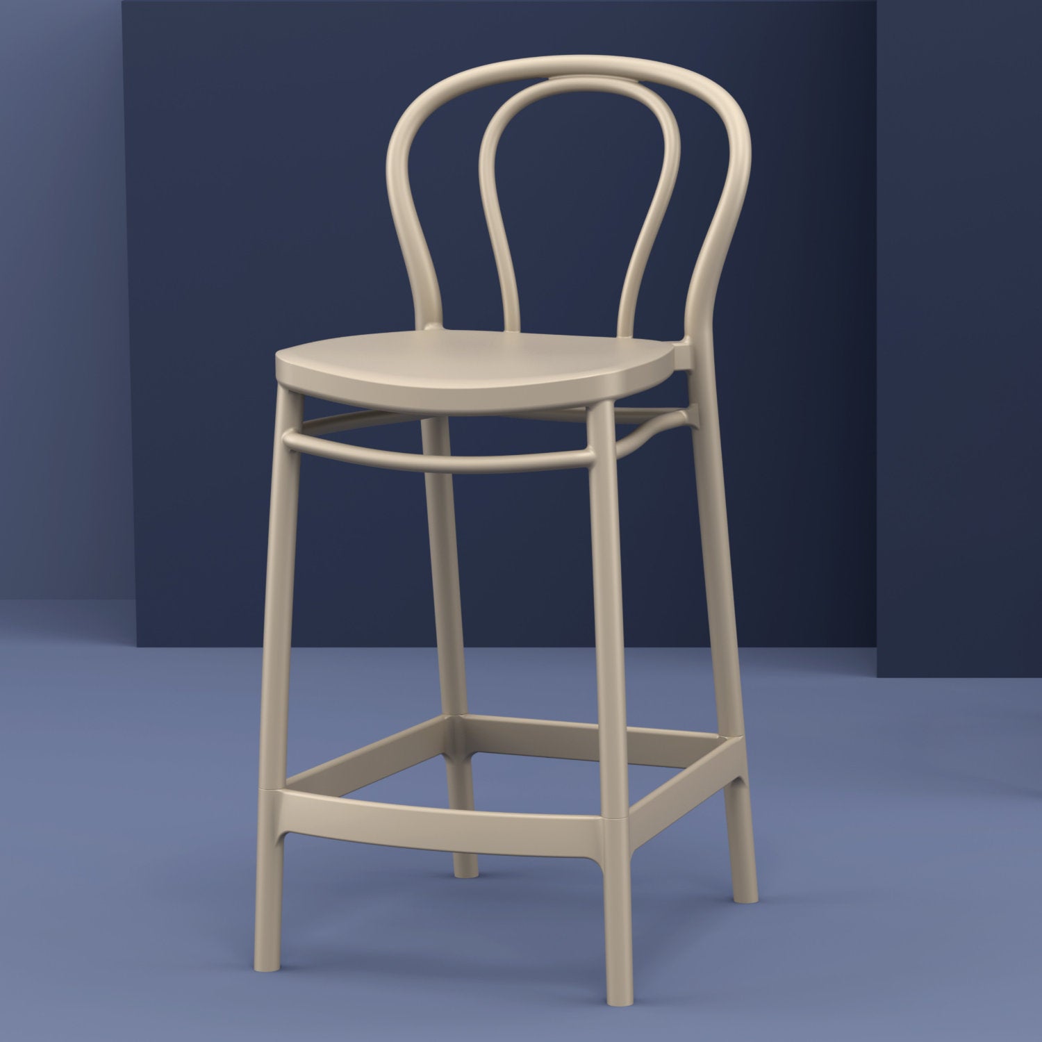 Compamia Victor Counter Stool Black/Dark Gray/Taupe/Olive Green/White - Set of 2