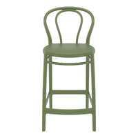 Compamia Victor Counter Stool Black/Dark Gray/Taupe/Olive Green/White - Set of 2