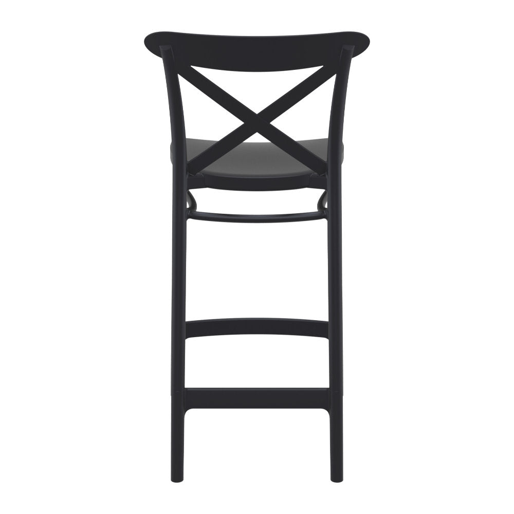 Compamia Cross Counter Stool Black/Dark Gray/Taupe/Olive Green/White - Set of 2