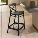 Compamia Cross Counter Stool Black/Dark Gray/Taupe/Olive Green/White - Set of 2