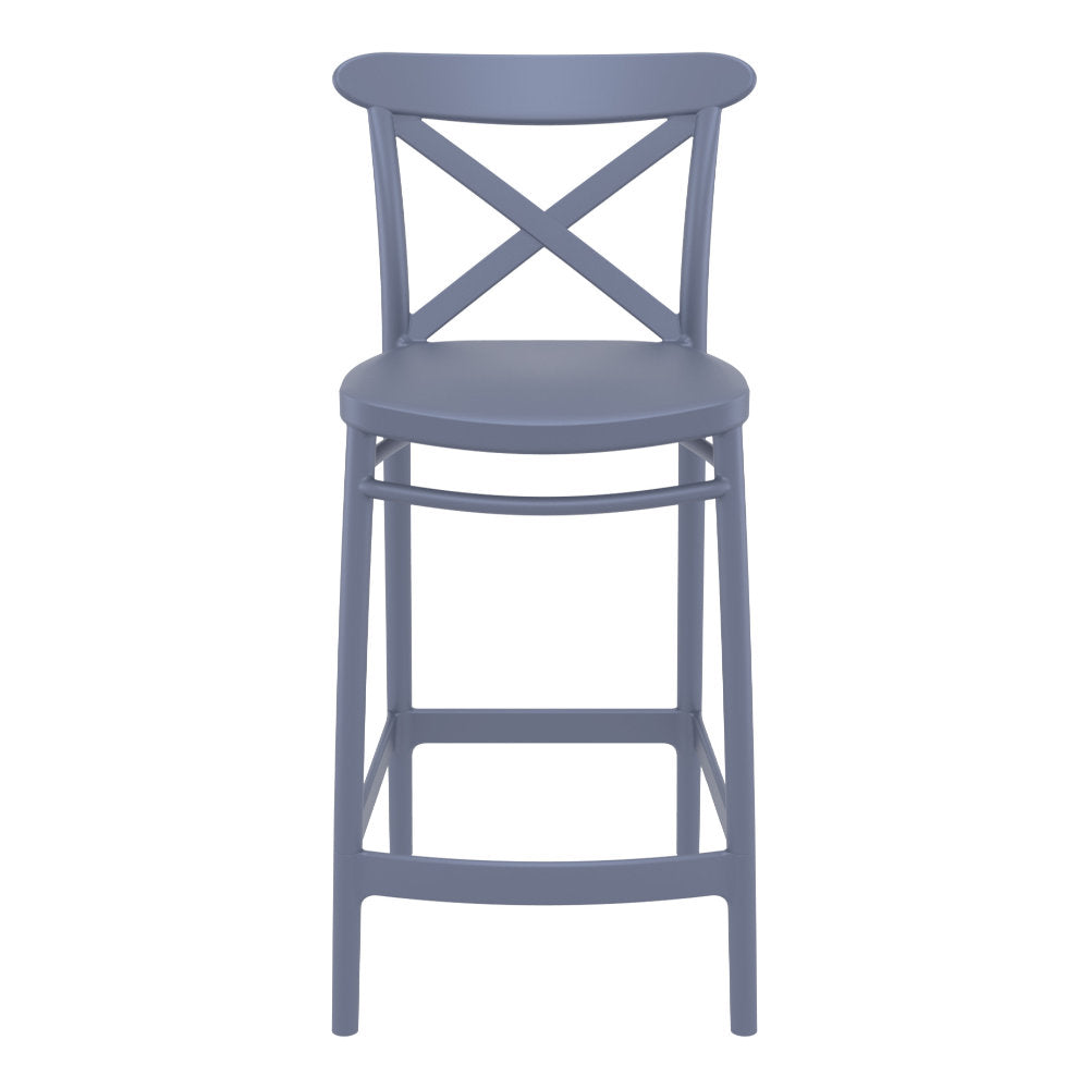 Compamia Cross Counter Stool Black/Dark Gray/Taupe/Olive Green/White - Set of 2