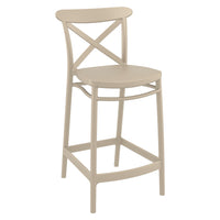 Compamia Cross Counter Stool Black/Dark Gray/Taupe/Olive Green/White - Set of 2