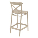 Compamia Cross Counter Stool Black/Dark Gray/Taupe/Olive Green/White - Set of 2