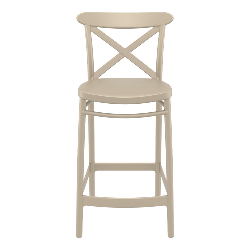 Compamia Cross Counter Stool Black/Dark Gray/Taupe/Olive Green/White - Set of 2