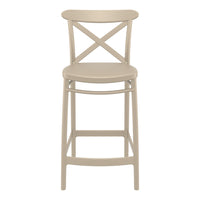 Compamia Cross Counter Stool Black/Dark Gray/Taupe/Olive Green/White - Set of 2