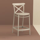Compamia Cross Counter Stool Black/Dark Gray/Taupe/Olive Green/White - Set of 2