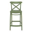 Compamia Cross Counter Stool Black/Dark Gray/Taupe/Olive Green/White - Set of 2
