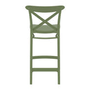 Compamia Cross Counter Stool Black/Dark Gray/Taupe/Olive Green/White - Set of 2