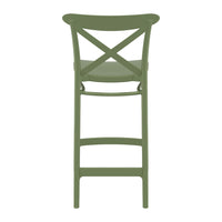Compamia Cross Counter Stool Black/Dark Gray/Taupe/Olive Green/White - Set of 2