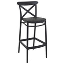Compamia Cross Bar Stool Black/Dark Gray/Taupe/Olive Green/White - Set of 2