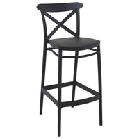 Compamia Cross Bar Stool Black/Dark Gray/Taupe/Olive Green/White - Set of 2