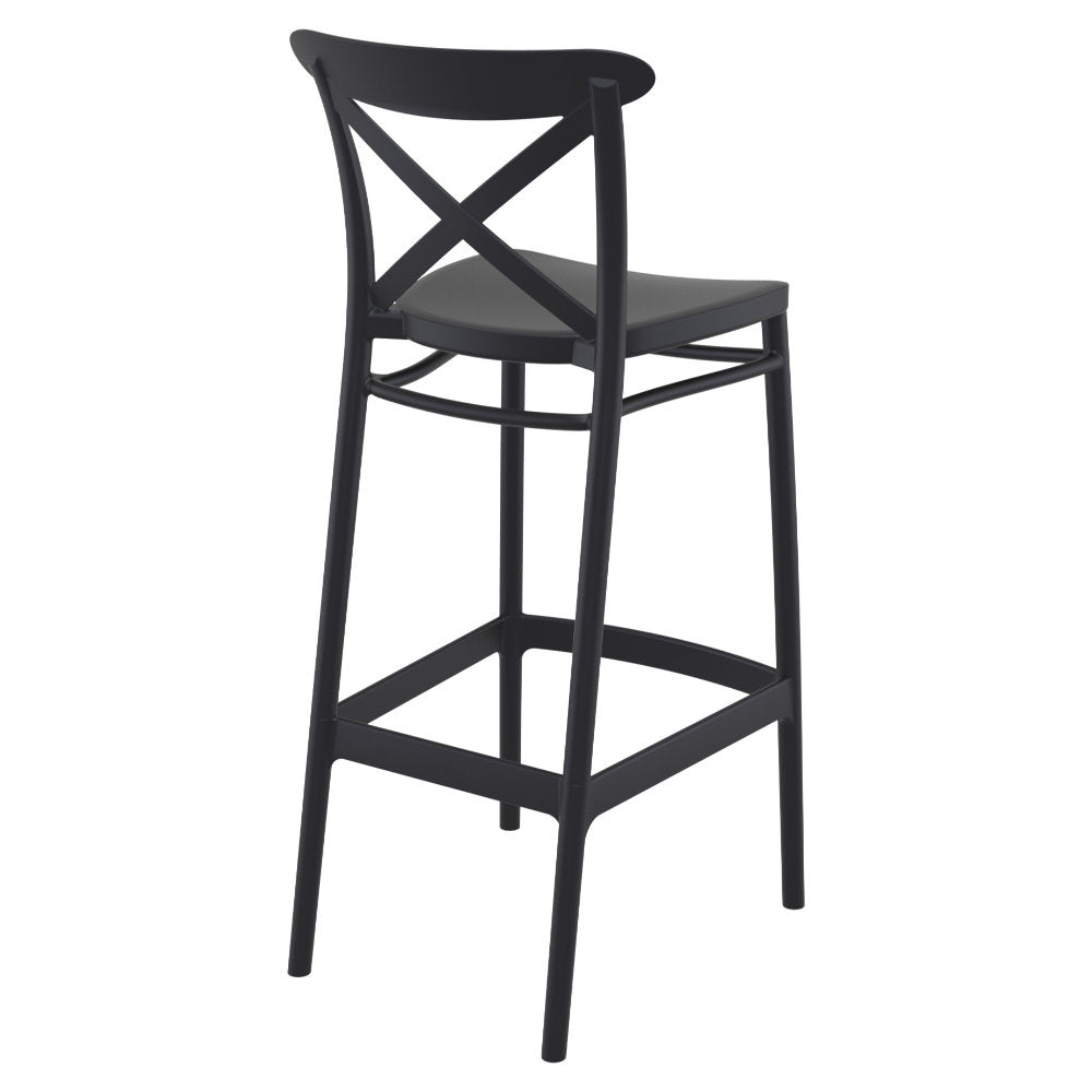Compamia Cross Bar Stool Black/Dark Gray/Taupe/Olive Green/White - Set of 2
