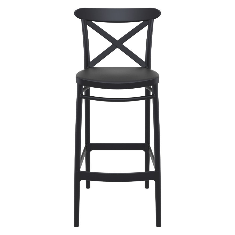 Compamia Cross Bar Stool Black/Dark Gray/Taupe/Olive Green/White - Set of 2