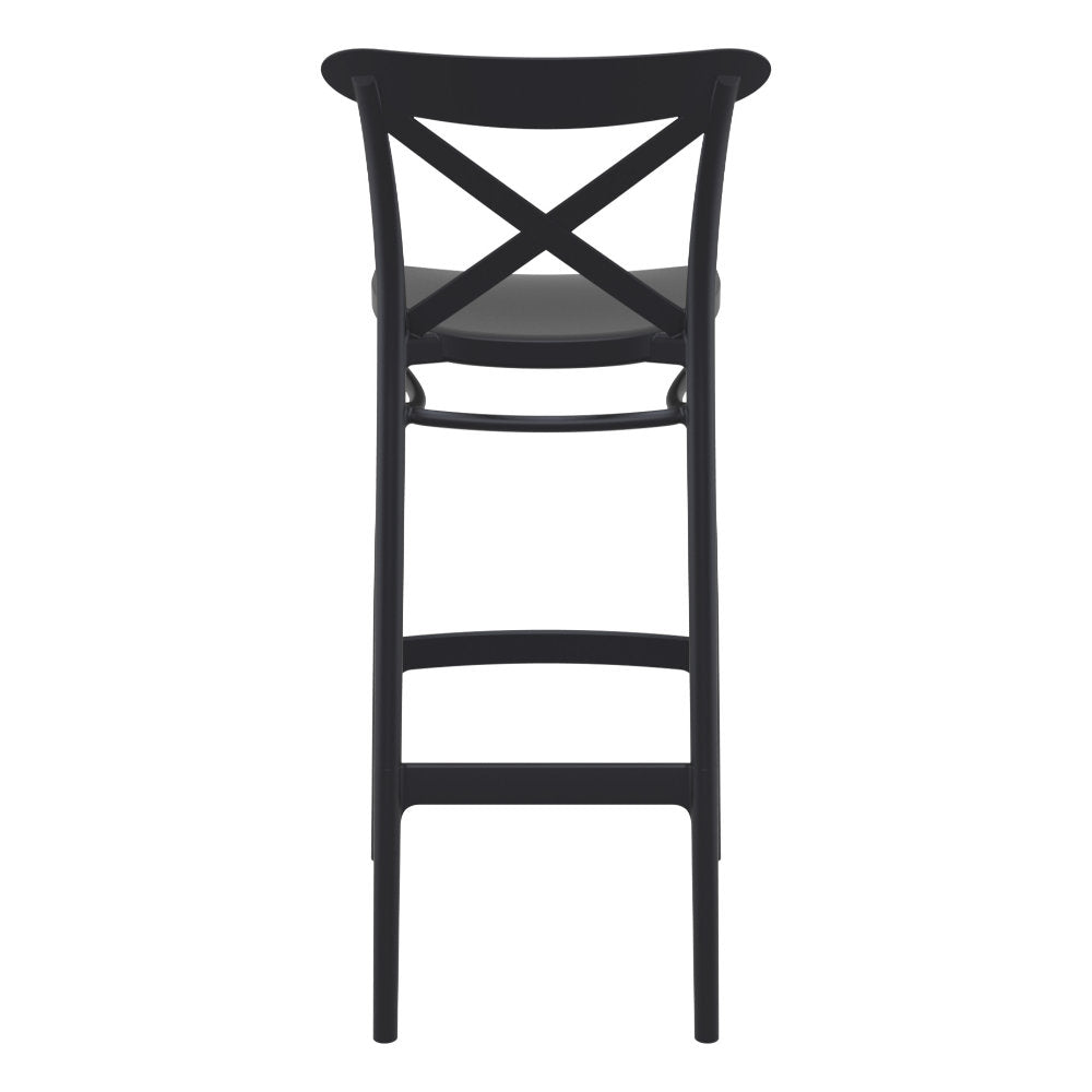 Compamia Cross Bar Stool Black/Dark Gray/Taupe/Olive Green/White - Set of 2