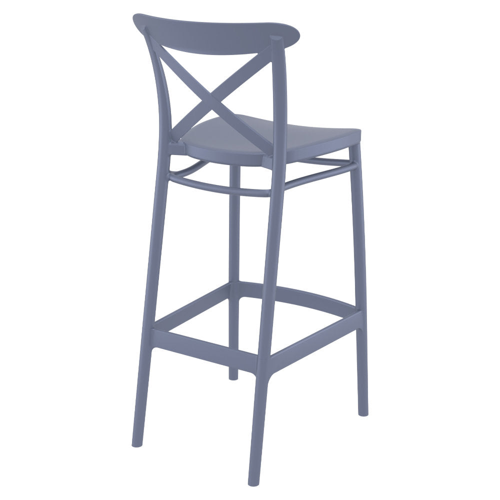 Compamia Cross Bar Stool Black/Dark Gray/Taupe/Olive Green/White - Set of 2